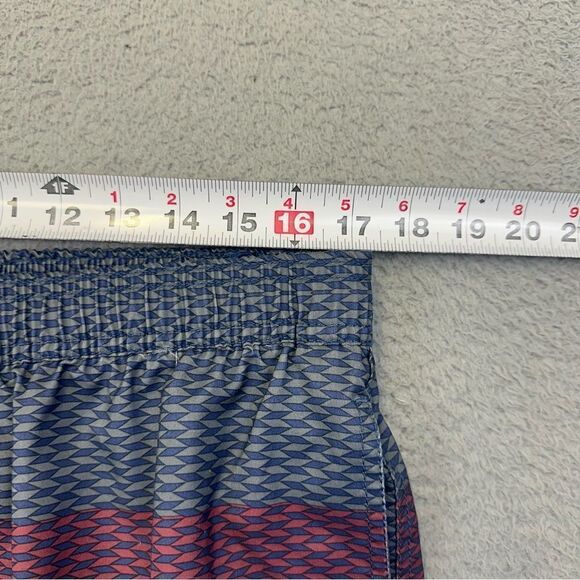 Micros‎ Swim Trunks Mens XL Blue Red Geometric Mesh Lined Beach Summer Surf NEW - Picture 7 of 16